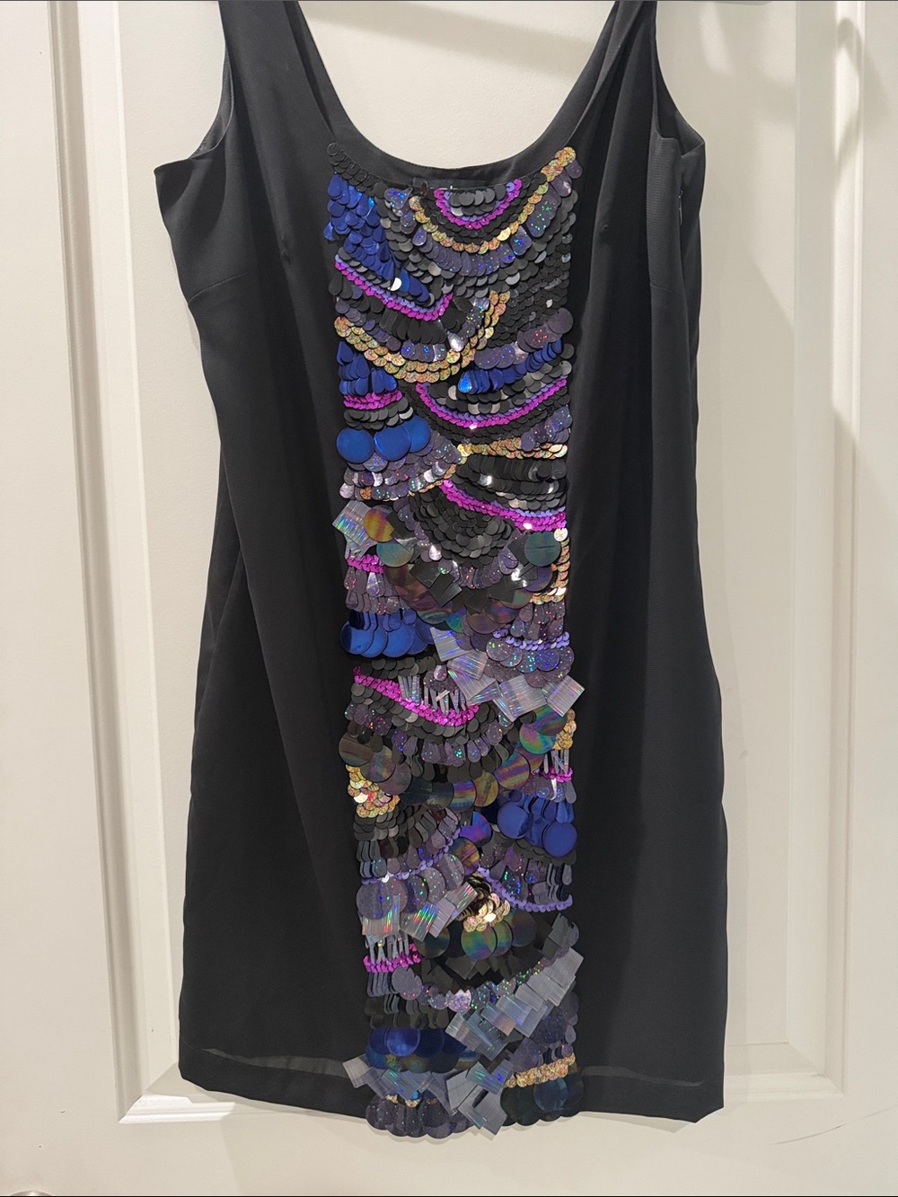 bebe Black Scoop Neck Sleeveless Dress